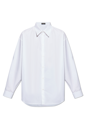 Maison Article Ornate Jacquard Button Up Mens Short Sleeve